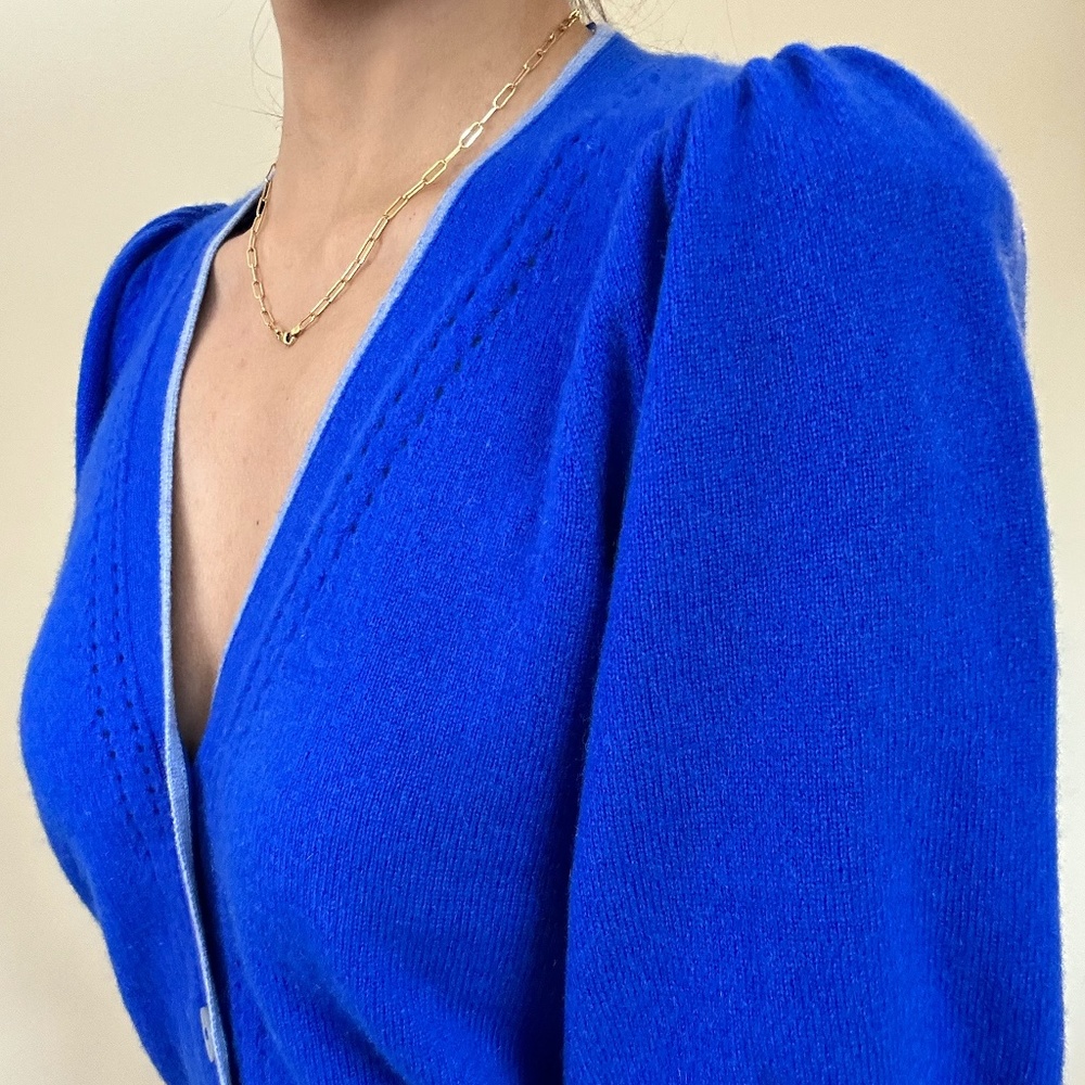 Charter Club Royal Blue Genuine Cashmere Top